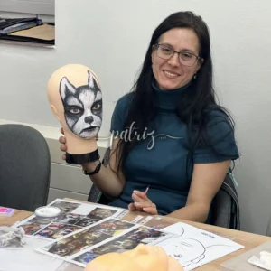 Ukázka z kurzu Malování na obličej pro skupinu účastníků. Workshop Facepainting pořádala Fajná chůva - Patrizia © patriz.art