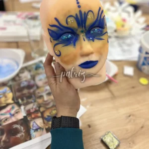 Ukázka z kurzu Malování na obličej pro skupinu účastníků. Workshop Facepainting pořádala Fajná chůva - Patrizia © patriz.art